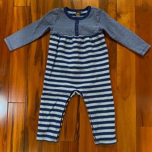 Tea Collection Unisex Striped Double Knit Romper